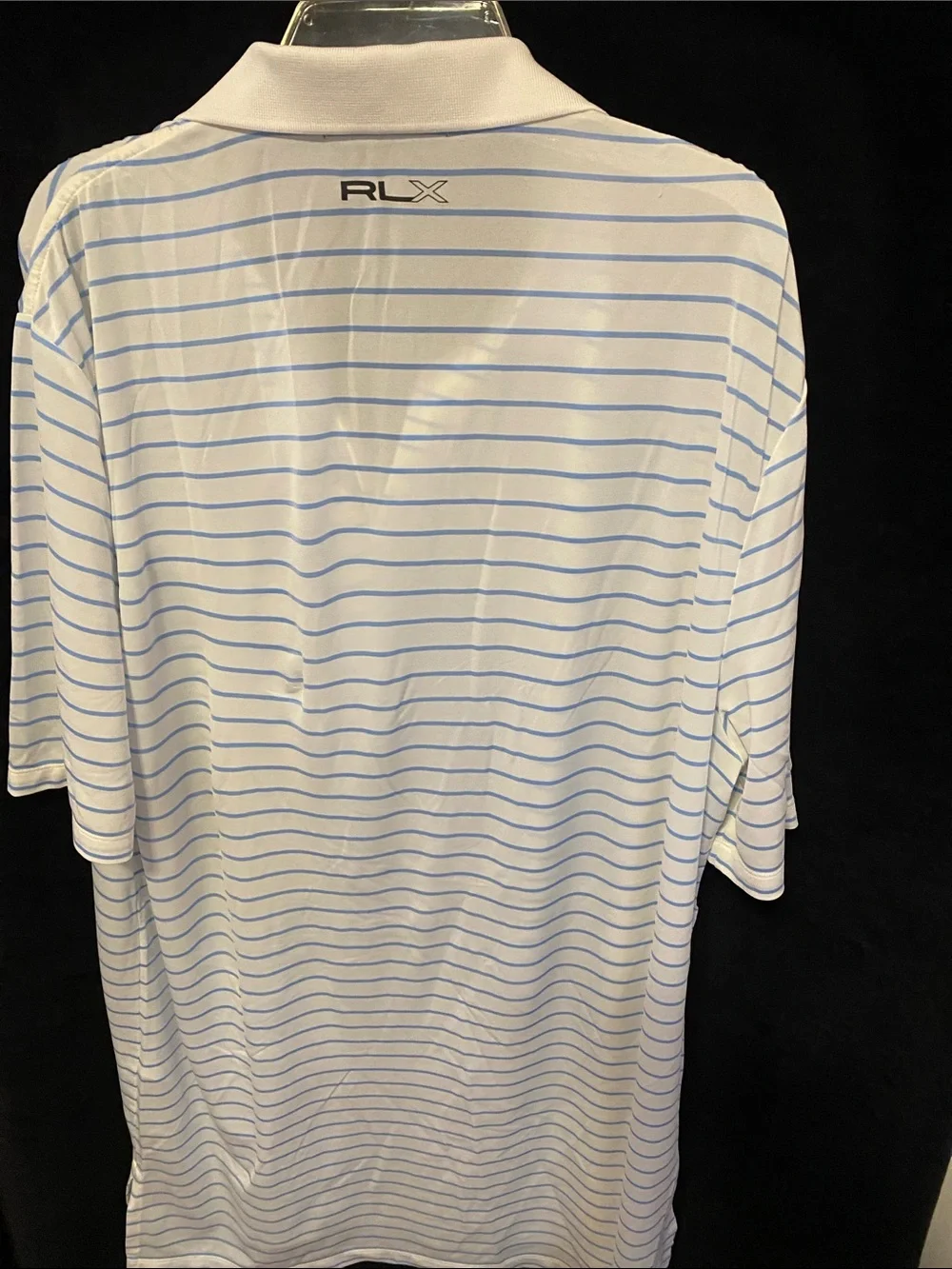 Ralph Lauren White Polo with Light Blue Stripes